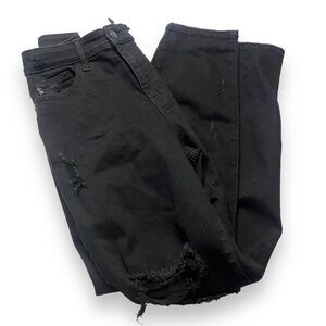 Judy Blue Jeans Womens 29 Black Distressed High Waist NWT